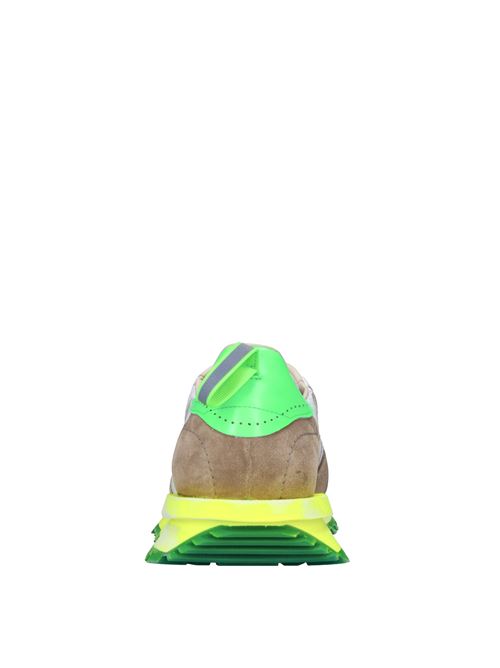 Sneakers in pelle HIDNANDER | TENKEI TRACK EDITION HE1MS430 448BIANCO-MARCO-VERDE